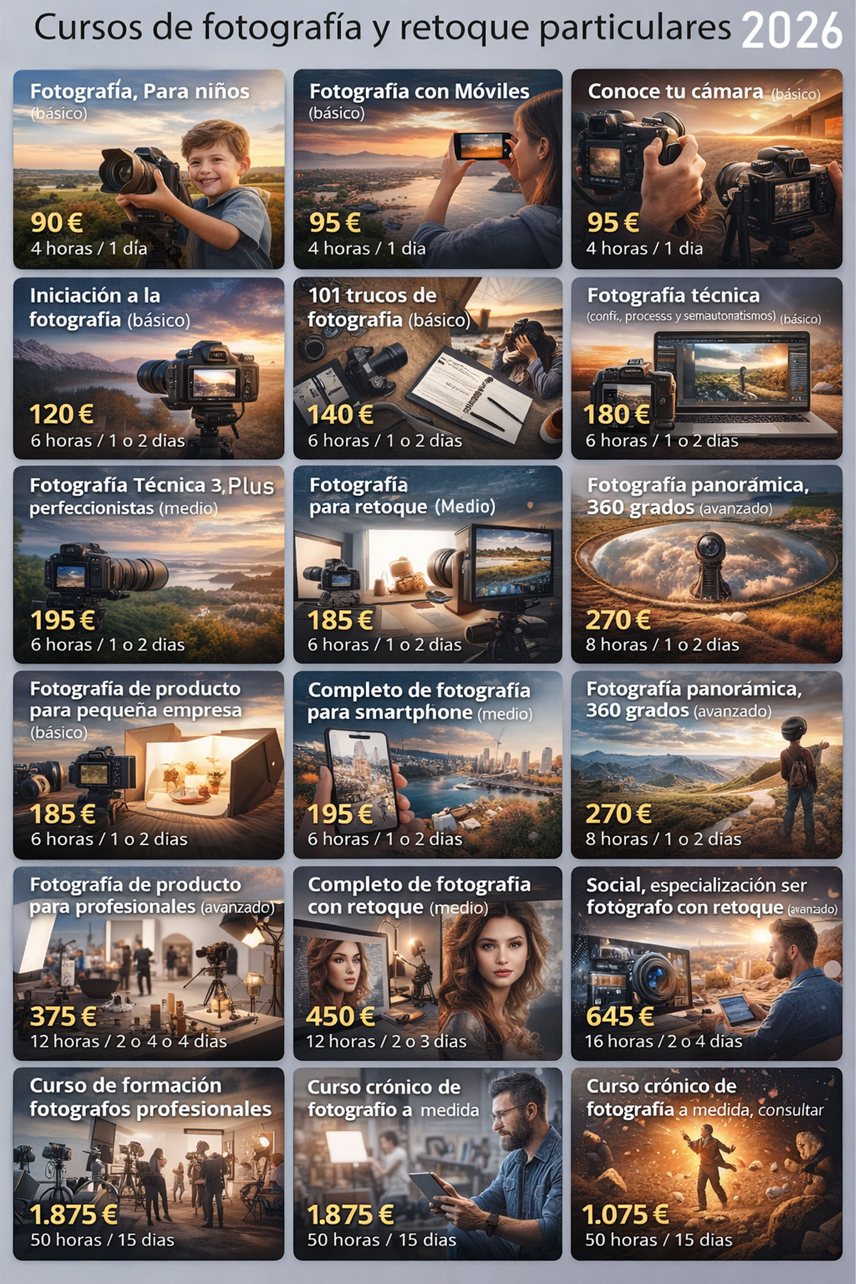 Cursos presenciales de fotografía en España – Álvaro Rodríguez Fotógrafo