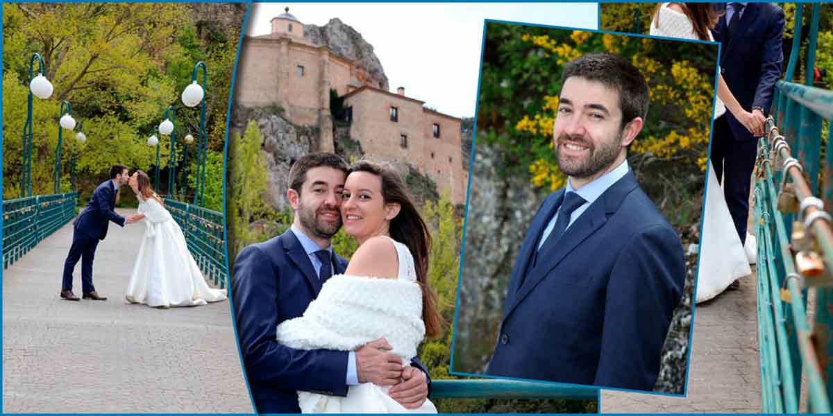 Maquetación ábum de boda en San Saturio puente de los candados Soria