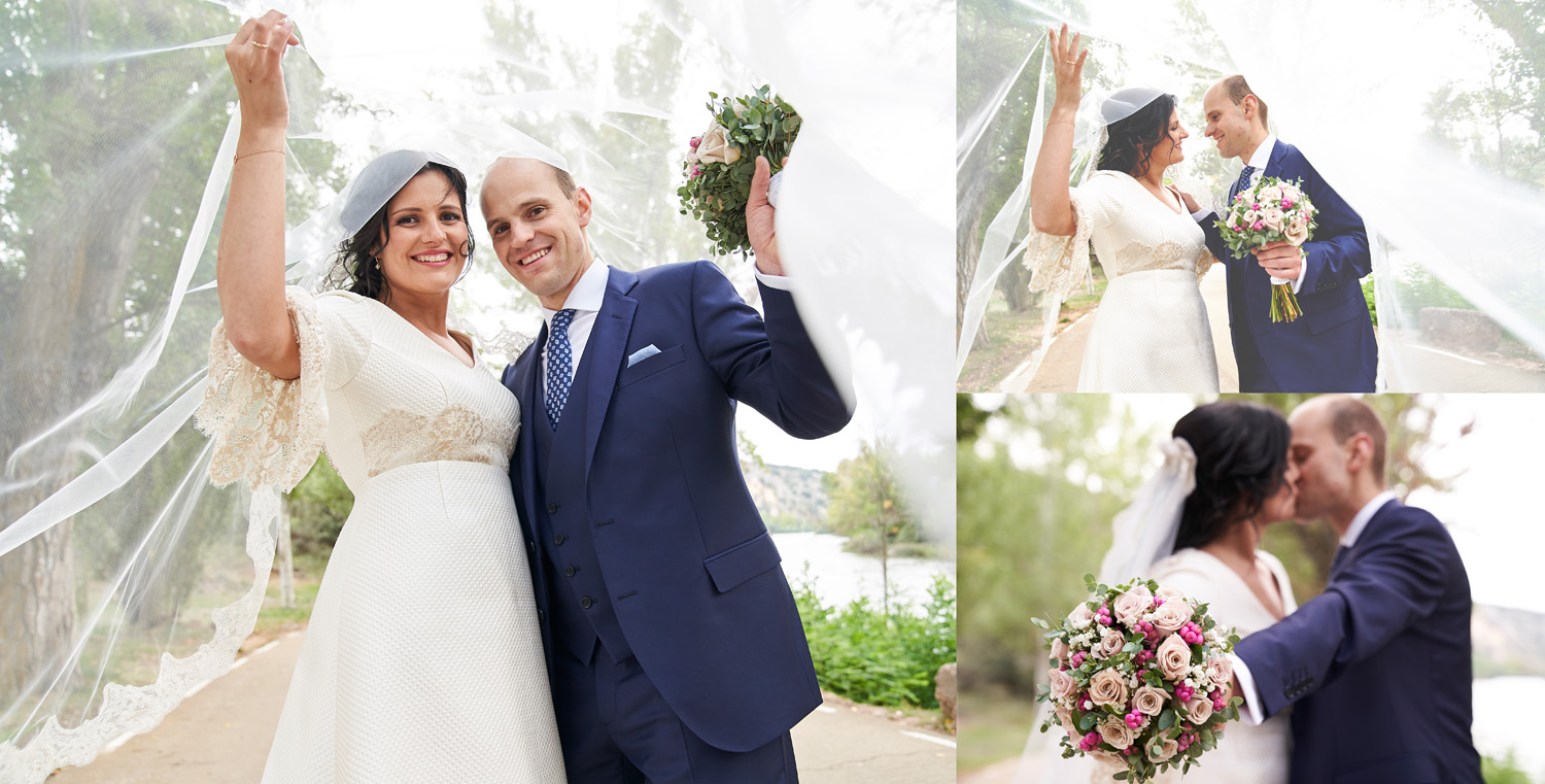 Fotografias de fotos de boda en Soria claustro de San Pedro castillo y Rincon de Becquer Soria