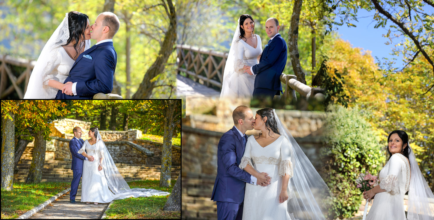 Fotografias de fotos de boda en Soria claustro de San Pedro castillo y Rincon de Becquer Soria