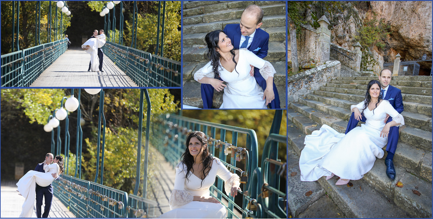 Fotografias de fotos de boda en Soria claustro de San Pedro castillo y Rincon de Becquer Soria