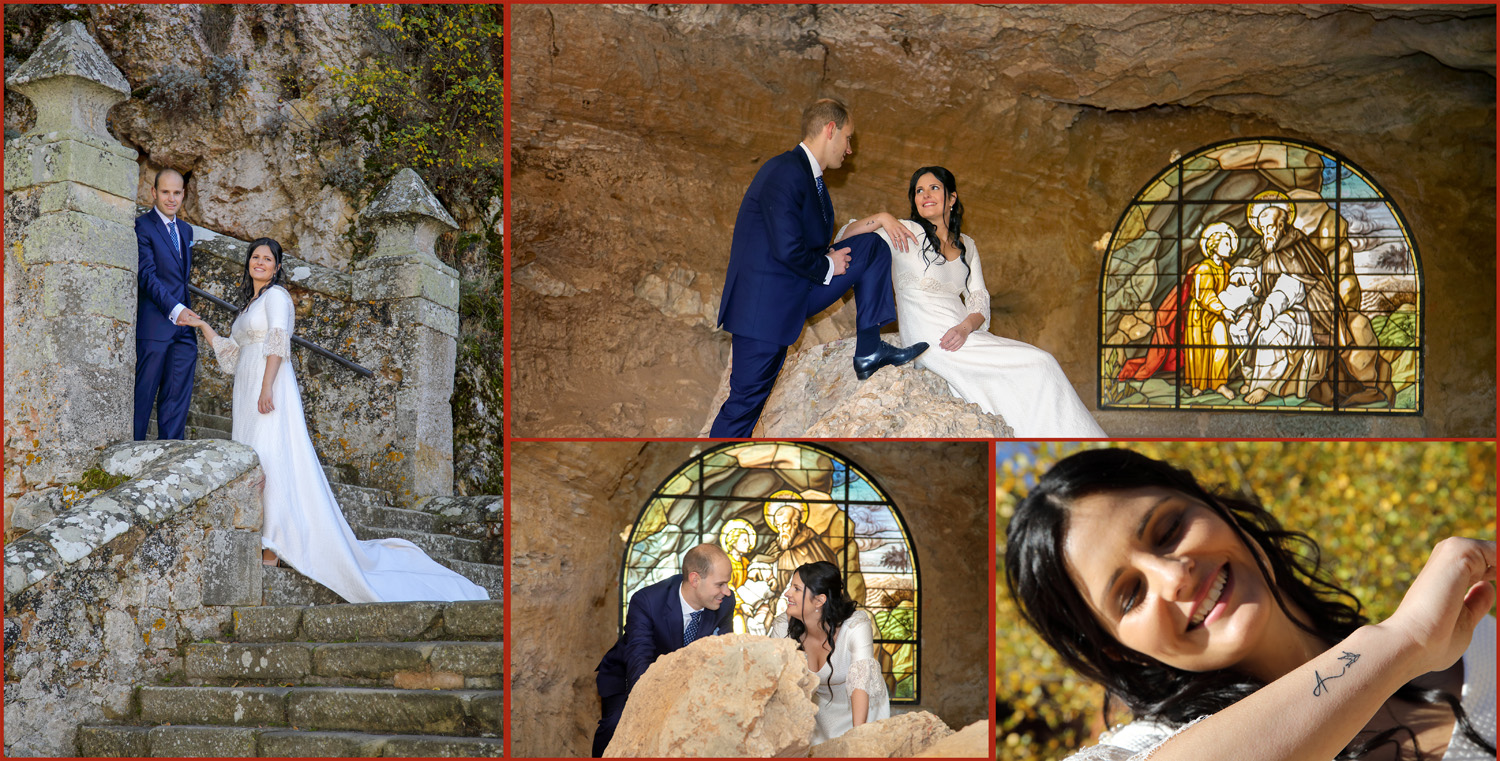 Fotografias de fotos de boda en Soria claustro de San Pedro castillo y Rincon de Becquer Soria