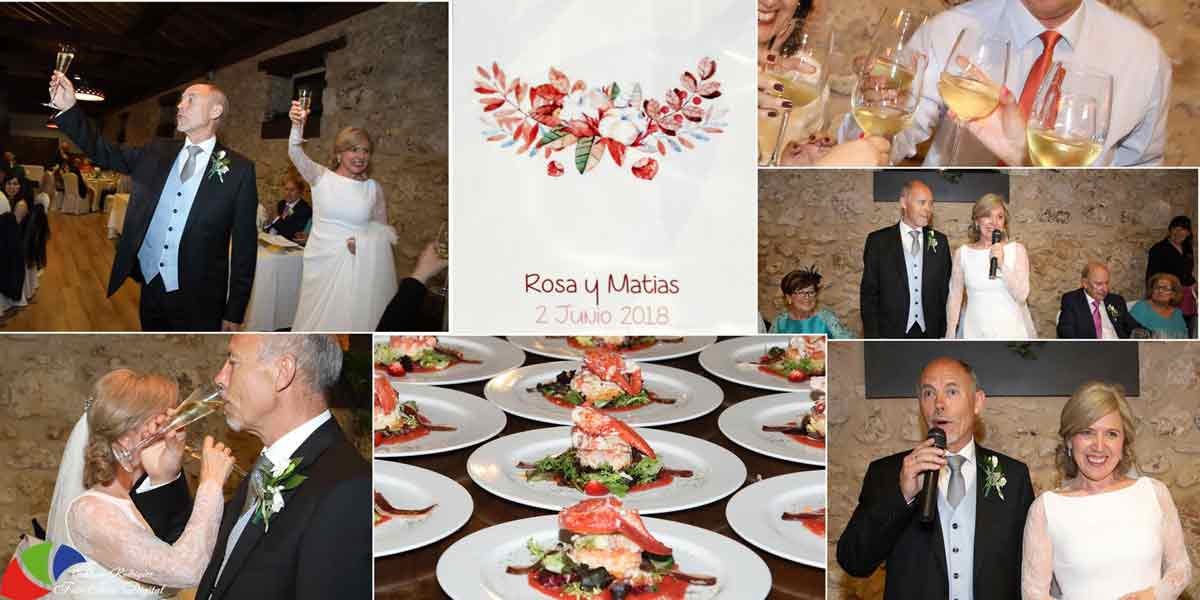 Maquetación de álbum de Boda con reportaje de fotos hecho en El Burgo de Osma Recuerda Soria restaurante salones del Virrey Palafox