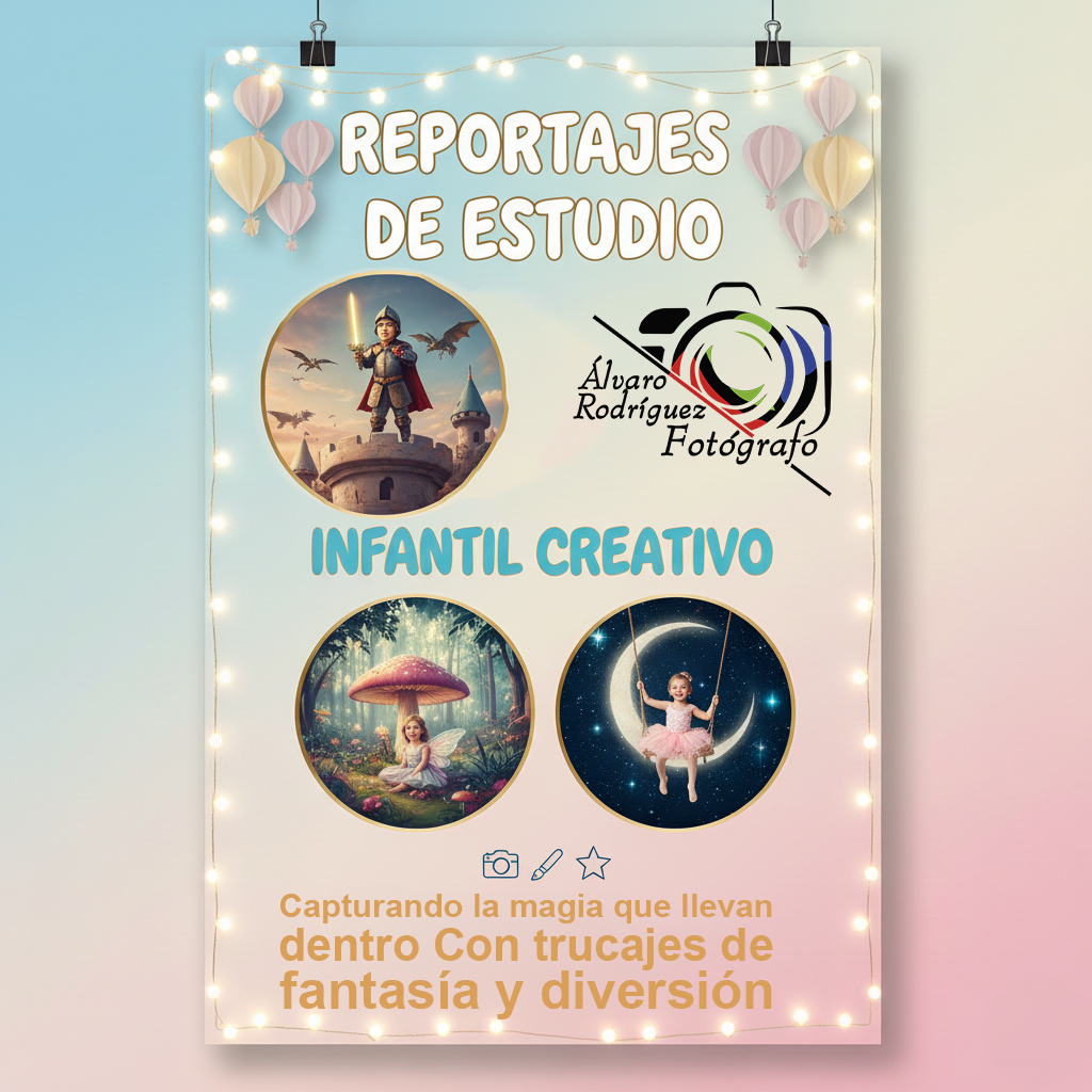 fotografo de Reportajes de fotos en estudio Infantil niños Fotografía creativa