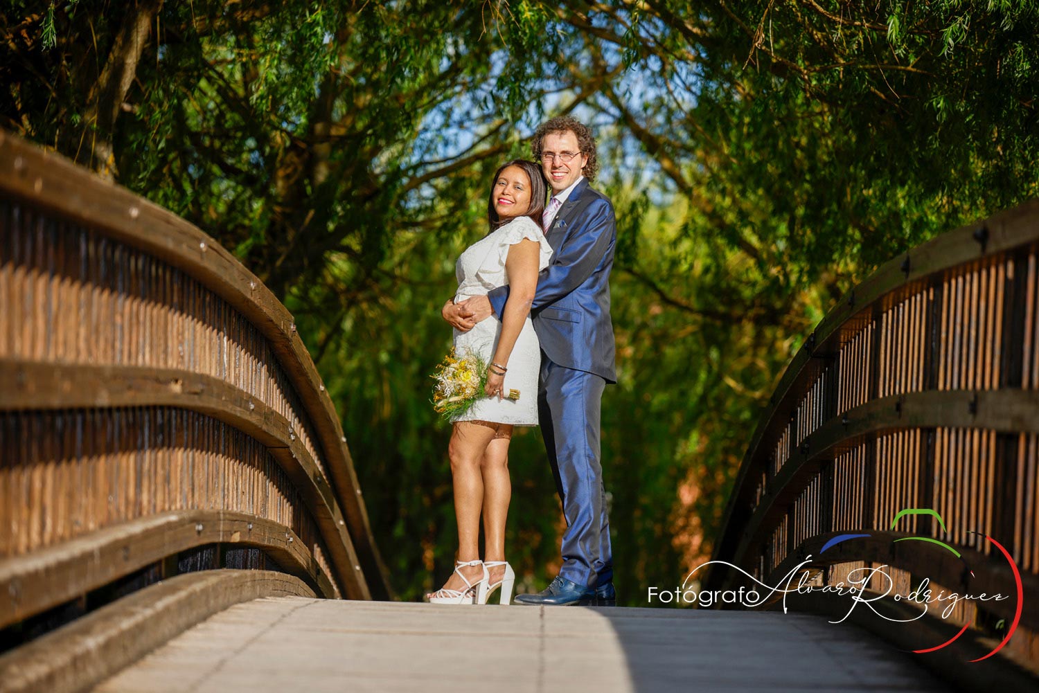 Novios durante reportajes de fotos Foto artistica
