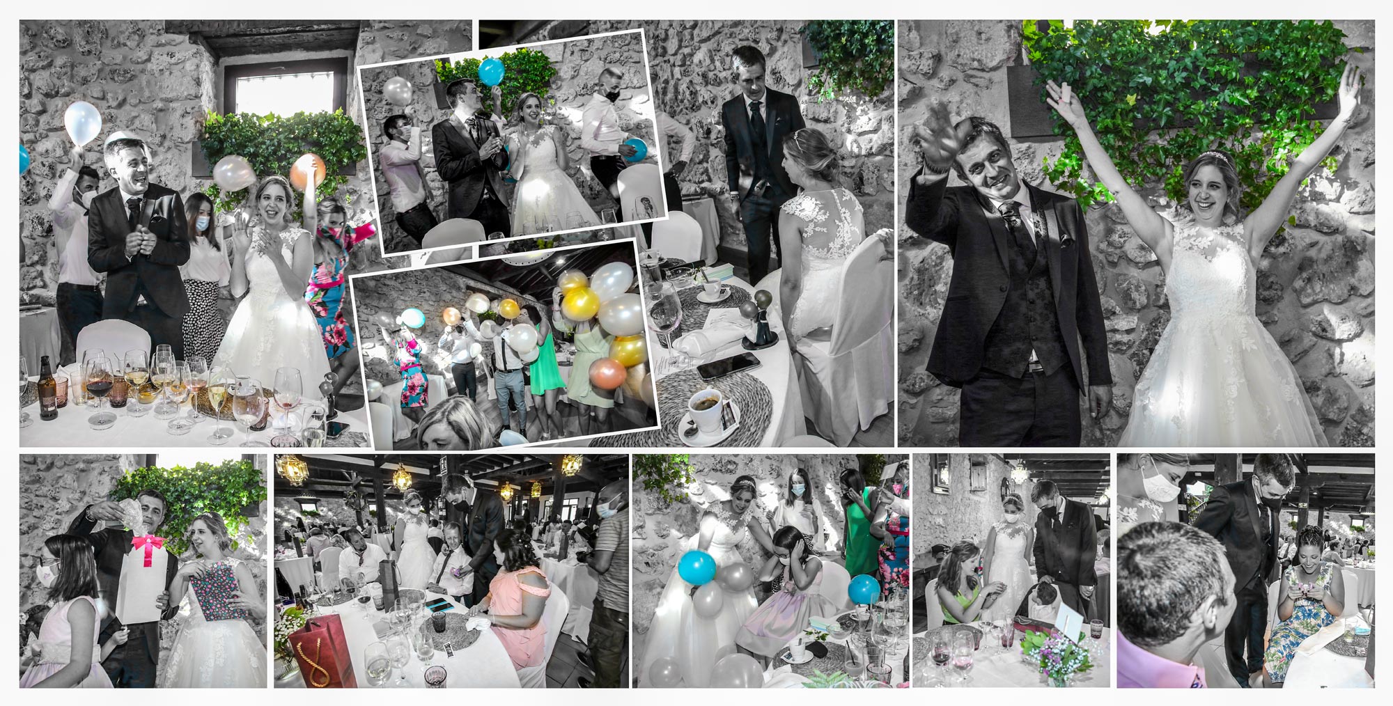 Reportaje de bodas en El Burgo de Osma en El Virrey Palafox Reportaje de bodas en El Burgo de Osma en El Virrey Palafox lanzando el plato cochinillo